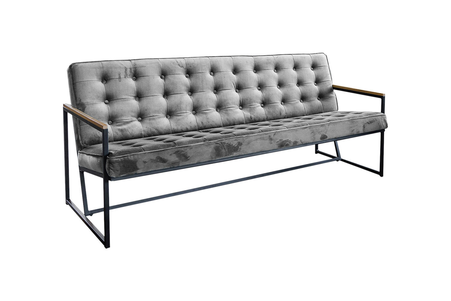 Kawola Polsterbank Grau 173x80x77 cm