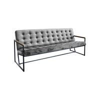 POLSTERBANK ARLY Grau Velvet - Grau, Textil (173/80/77cm) - KAWOLA