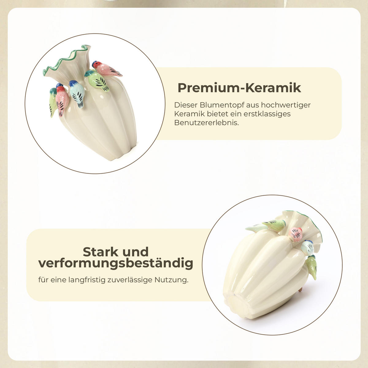 VASE aus Keramik, Ø17 x H38.8 cm, weiß - Weiß, Keramik (38.8cm) - Hometopia