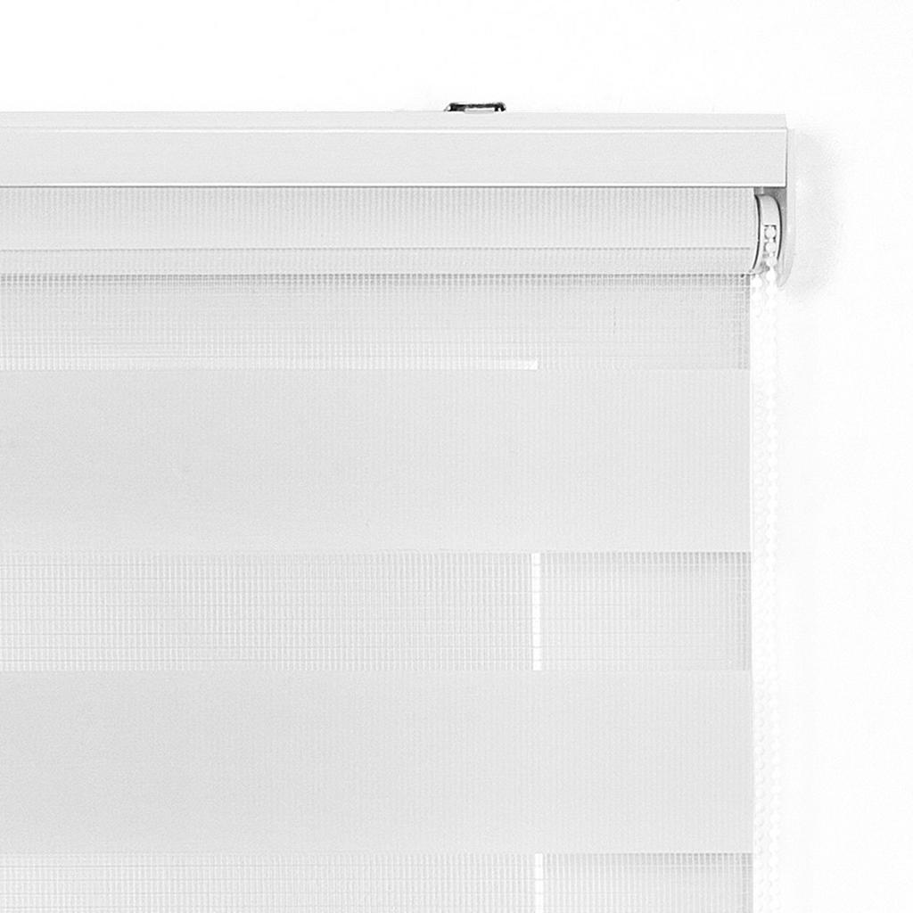 Thumbnail - Storesdeco Doppelrollo, Weiß, Kunststoff, Uni, Rechteckig, 180x250 cm, Wohntextilien, Rollos & Jalousien, Rollos, Doppel...