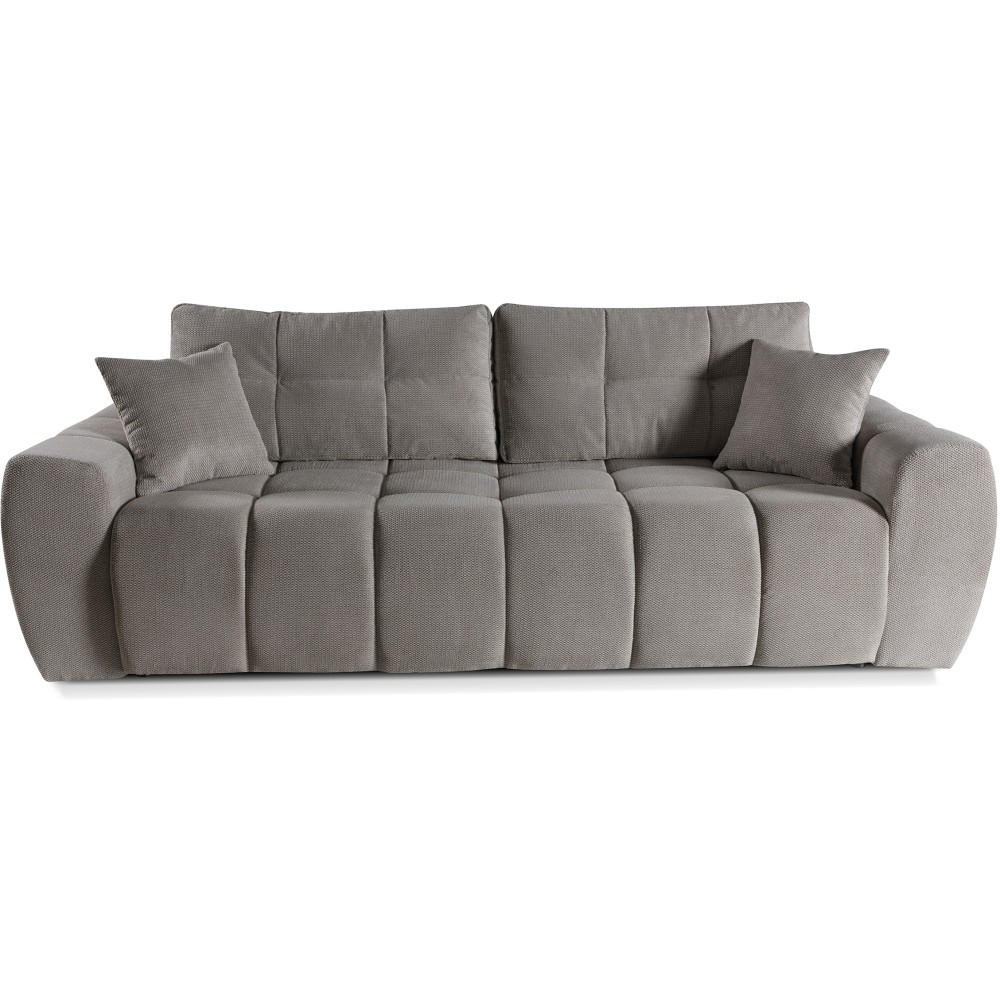SCHLAFSOFA 3-Sitzer Favi mit Schlaffunktion, Grau - Grau, Textil (263/93/105cm) - Beautysofa