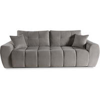 SCHLAFSOFA 3-Sitzer Favi mit Schlaffunktion, Grau - Grau, Textil (263/93/105cm) - Beautysofa