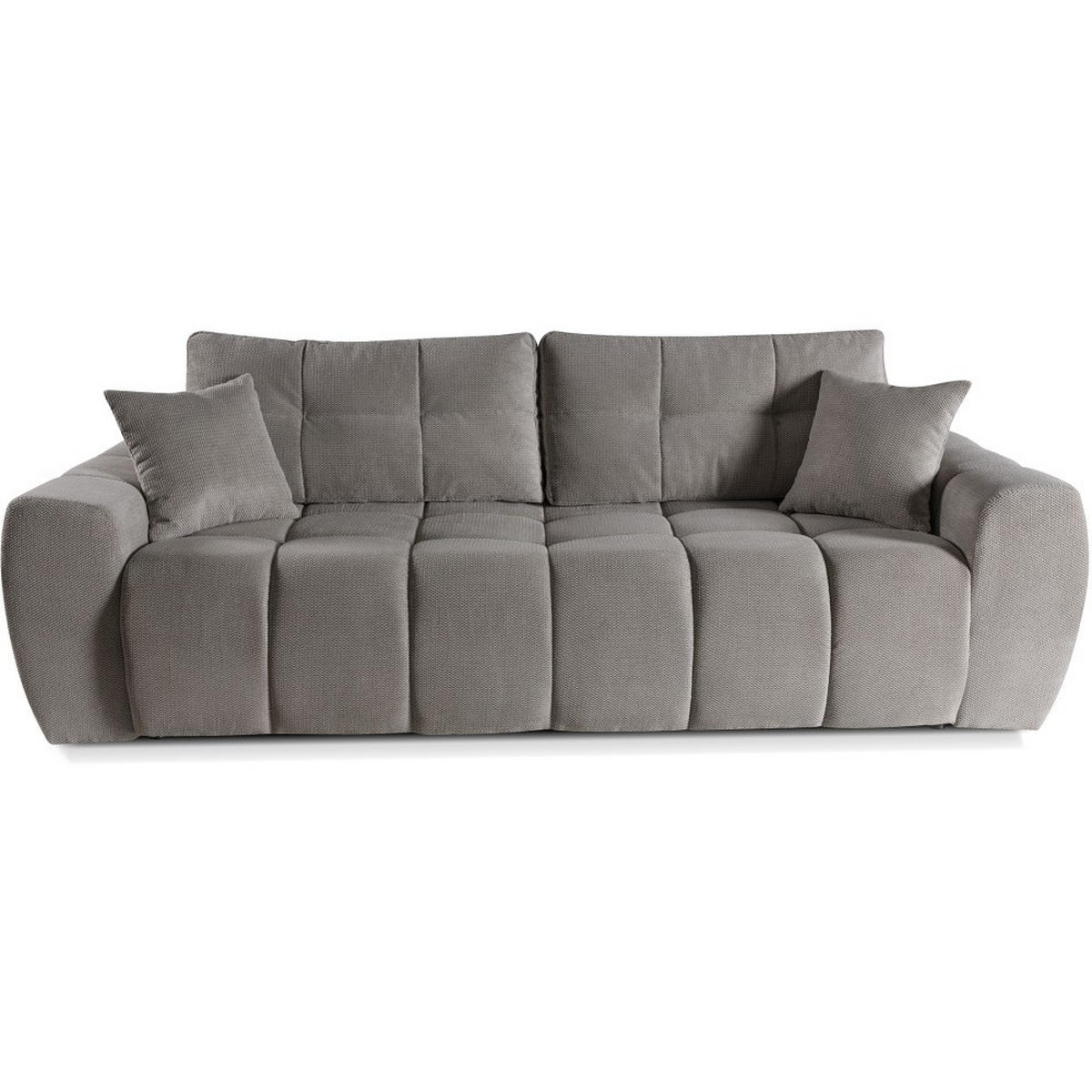 SCHLAFSOFA 3-Sitzer Favi mit Schlaffunktion, Grau - Grau, Textil (263/93/105cm) - Beautysofa