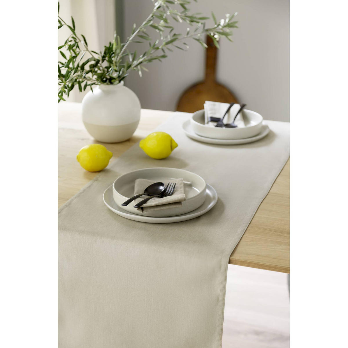 TISCHLÄUFER BASE - Grau, Textil (150/40/0.5cm) - Schöner Wohnen
