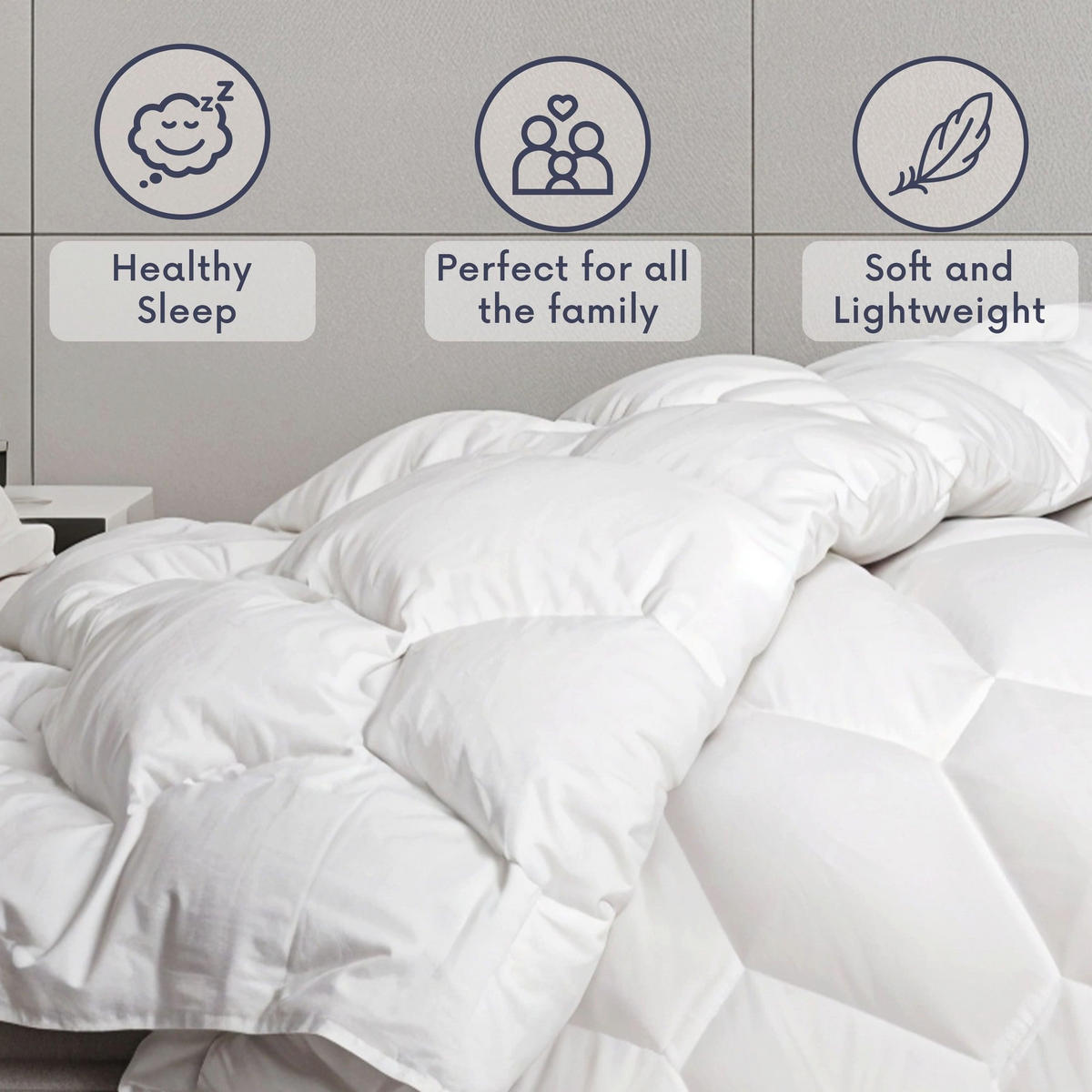 WINTERDECKE 200x200 cm 400 g | Warme und Weiche Füllung aus Soft-Vlies - Weiß, Textil (200/200cm) - The White Stone