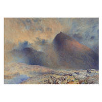 FOTOTAPETE 208x146 cm - Berglandschaft - Schwarz, Textil (208/146cm) - Wallfluent
