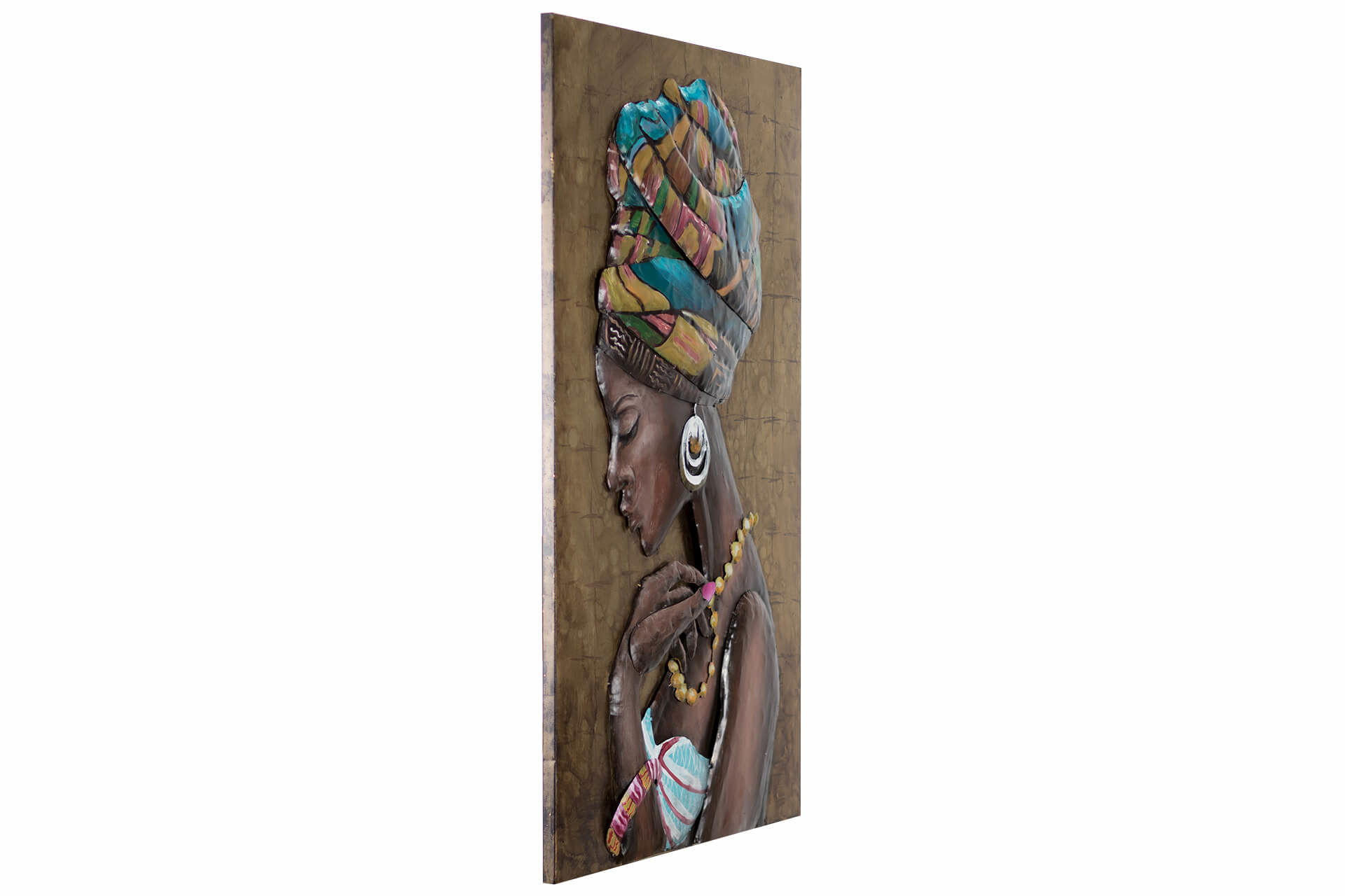METALLBILD Bunt 60/90 cm - Goldfarben/Multicolor, Metall (4/90cm) - KUNSTLOFT