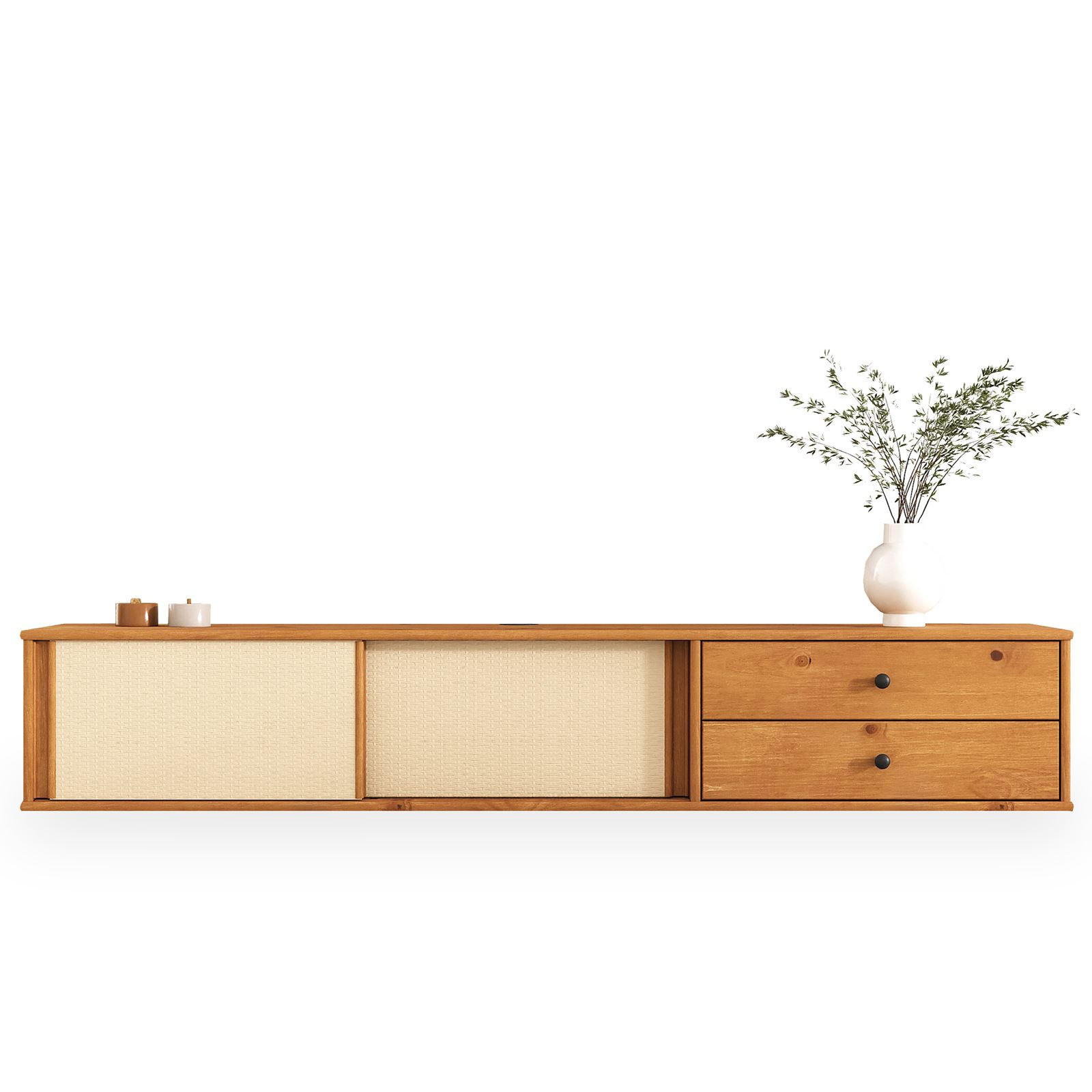 LOWBOARD SIMONA Eiche - Eichefarben, Holz (175/30/34cm) - IDIMEX