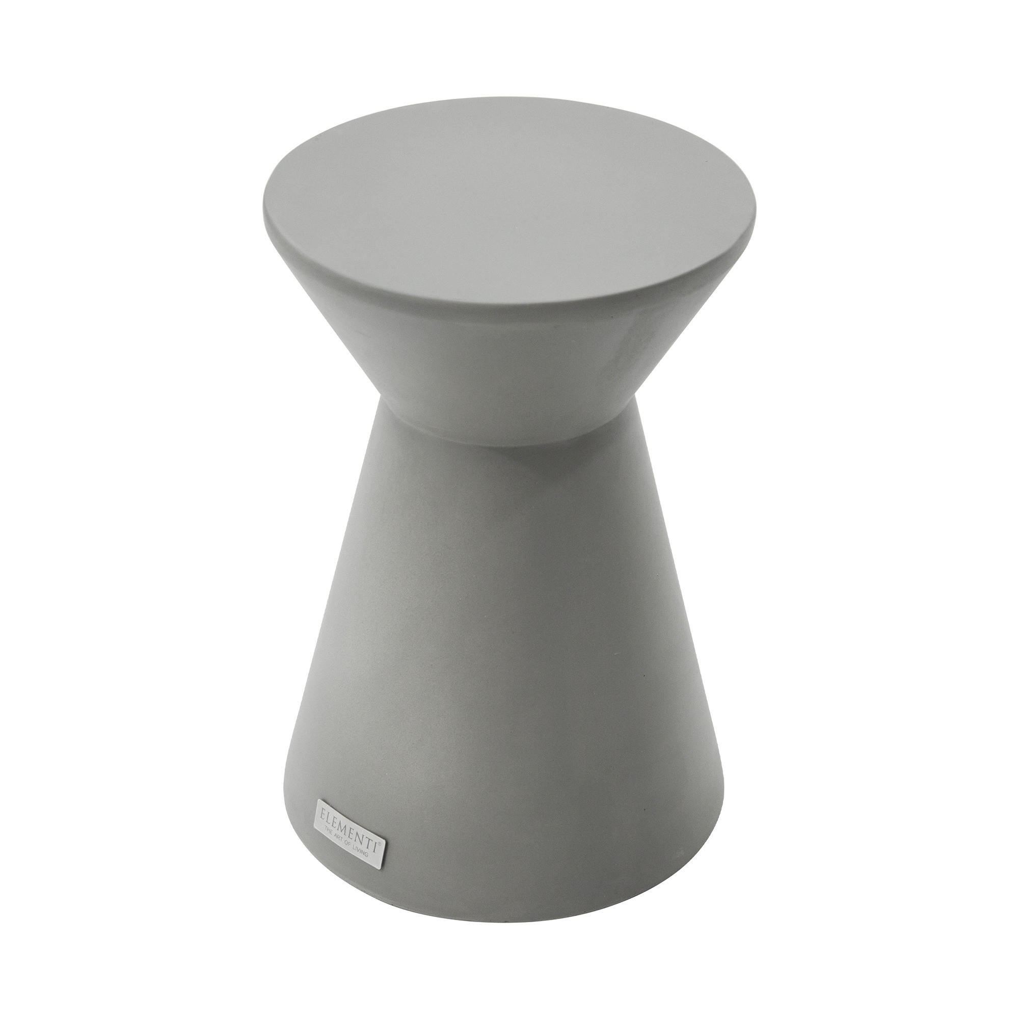 BEISTELLTISCH ROME rund Klein Betonoptik 35 x 35 x 50 cm - Grau, Naturmaterialien (35/35/52cm) - Elementi