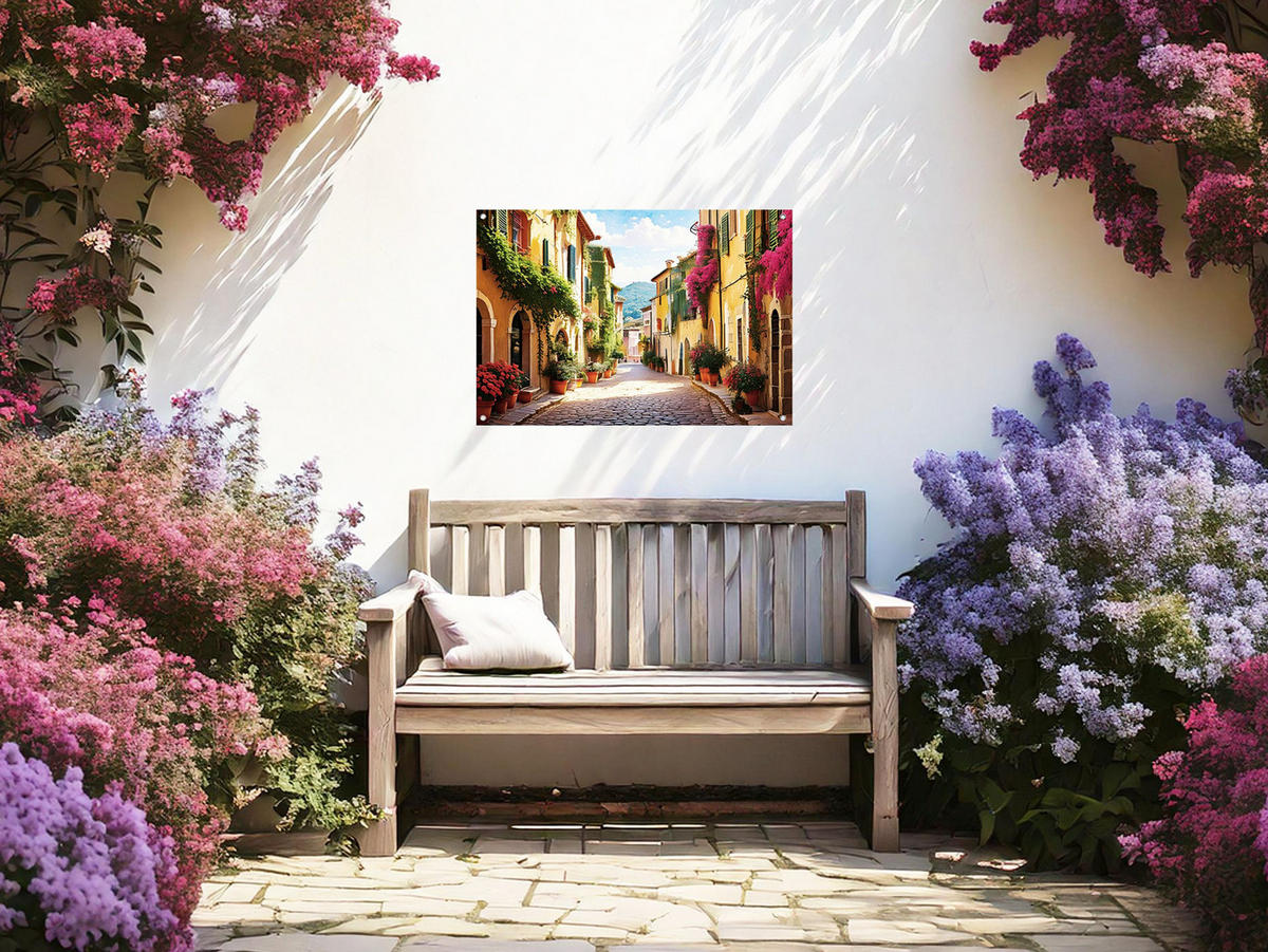 GARTEN-POSTER 90x60 cm Gartendeko: Italien - Gelb, Kunststoff (90/60/2cm) - artissimo