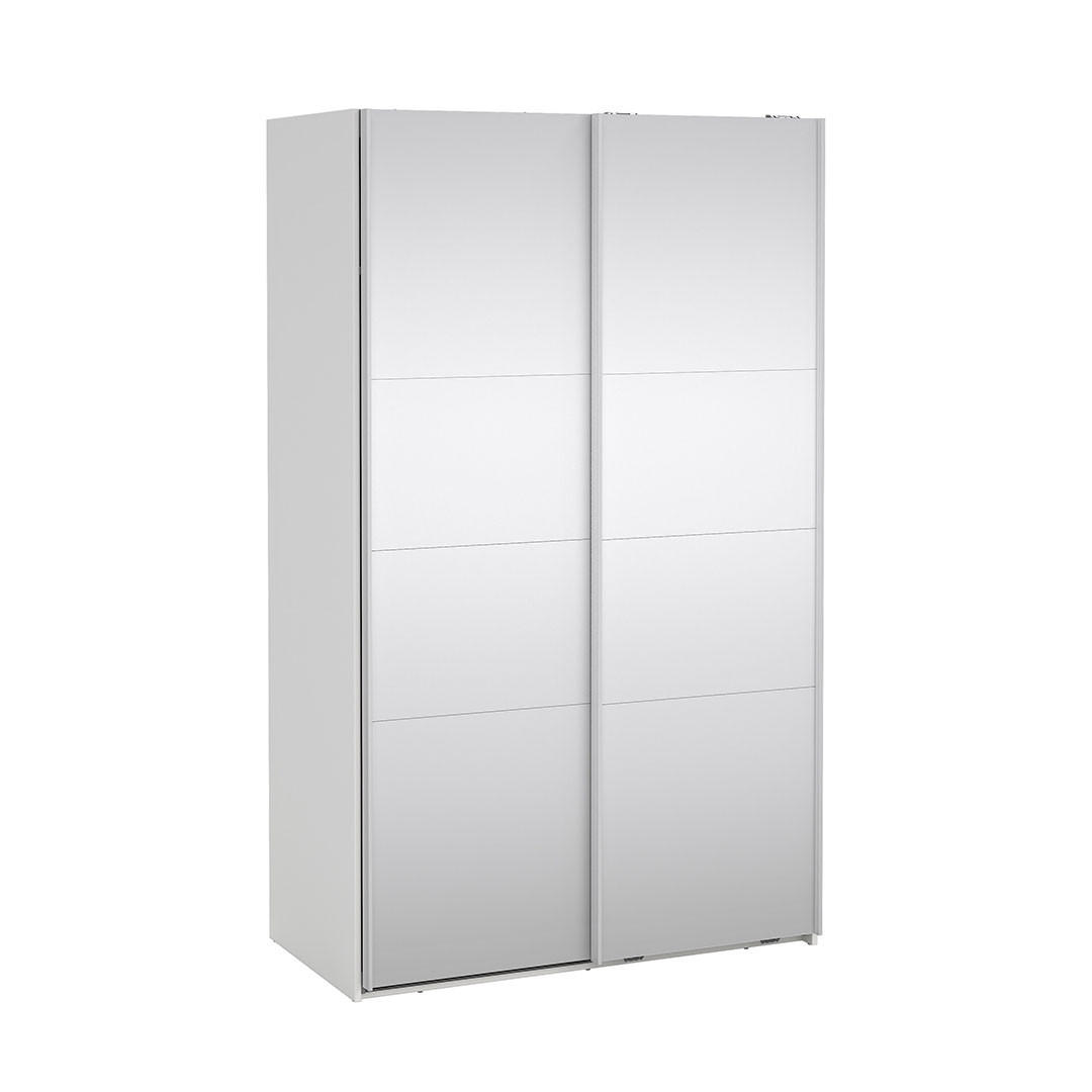 SCHIEBETÜRENSCHRANK, Catania, Weiß, Holzwerkstoff, 119 x 67 x 201 cm - Weiß, Holzwerkstoff (119/201/67cm) - ebuy24