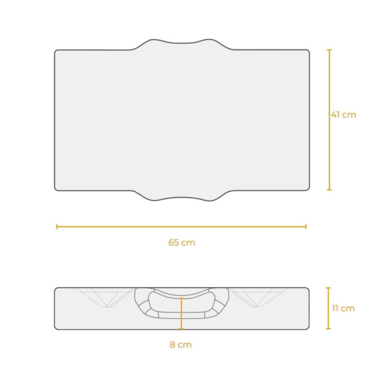 ANTI-FALTEN-KISSEN, ERGONOMISCH ERGO 65/40 CM - Grau, Textil (40/65cm) - INPHYSIO