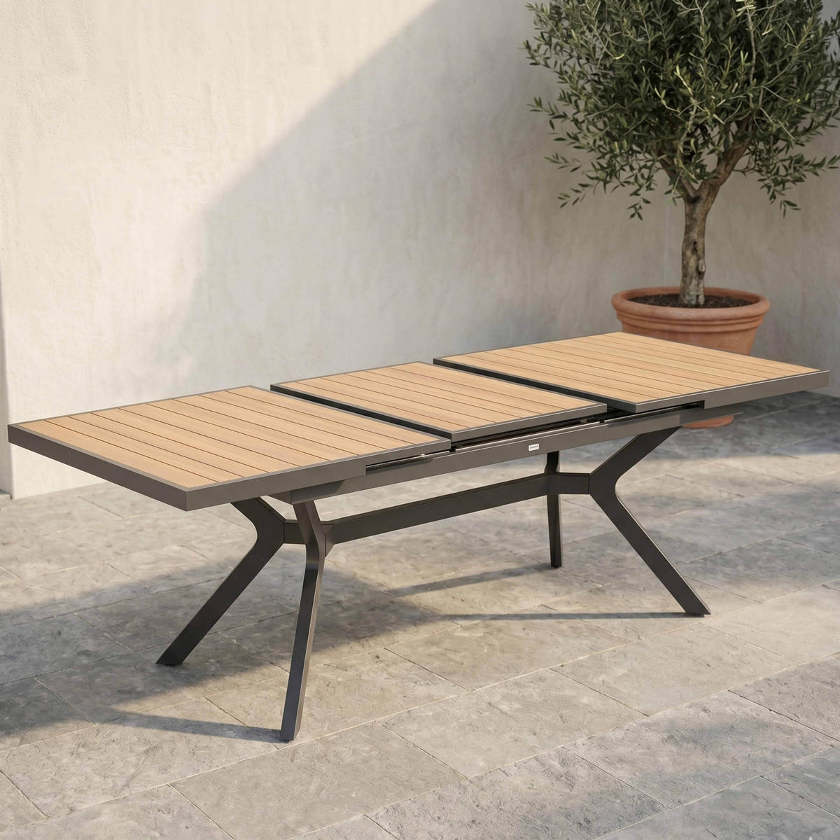 GARTENSET 11er-tlg., Grau - Grau, Metall - Oviala