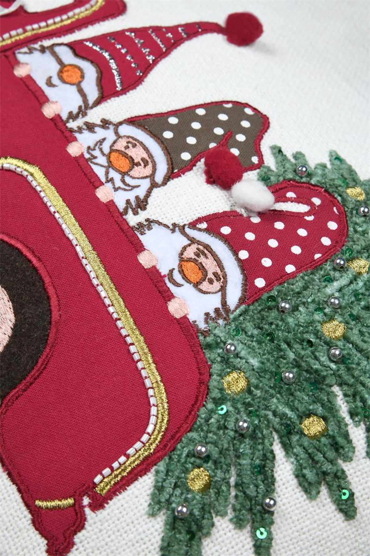 DEKOKISSEN Klaus 40/60 cm Weihnachtsmotiv - Multicolor, Naturmaterialen (60/40cm)