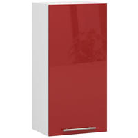 HÄNGESCHRANK Weiß, Rot Glanz 72/40/30 - Rot/Weiß, Holzwerkstoff (40/72/30cm) - RAUMHIRSCH FURNITURE