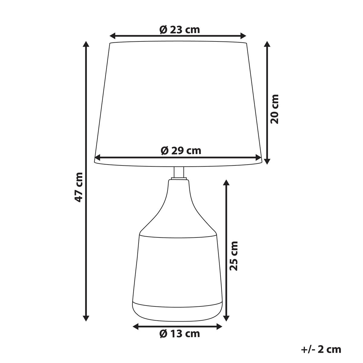 TISCHLAMPE Wari 29/29/47 cm - Beige, Keramik (29/29/47cm) - Beliani