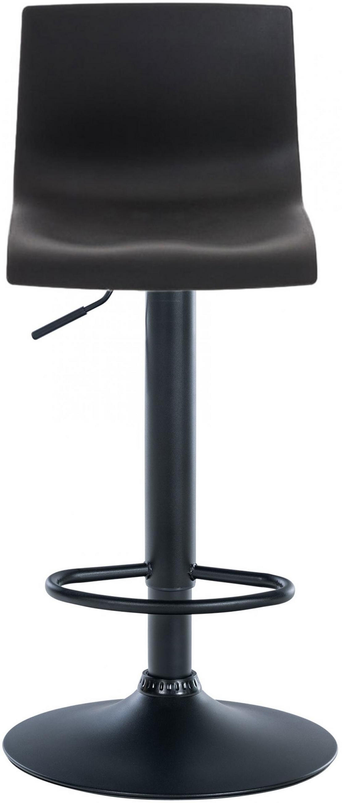 BARHOCKER Kunststoff Schwarz - Schwarz, Kunststoff/Metall (39/84/36cm) - CLP