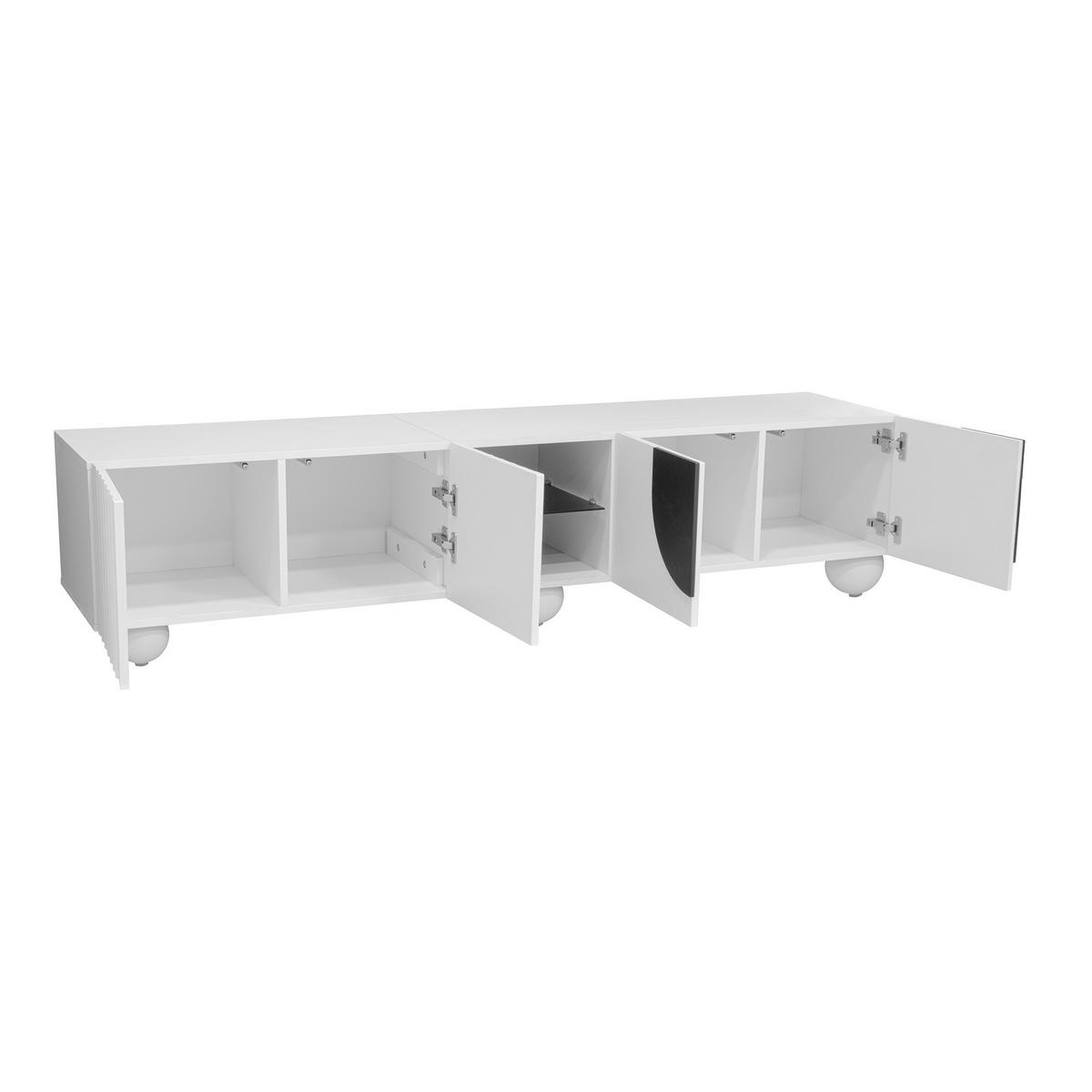 TV-SCHRANK 180/40/41,5 cm - Weiß, Holzwerkstoff (40/41.5/180cm) - Raumix