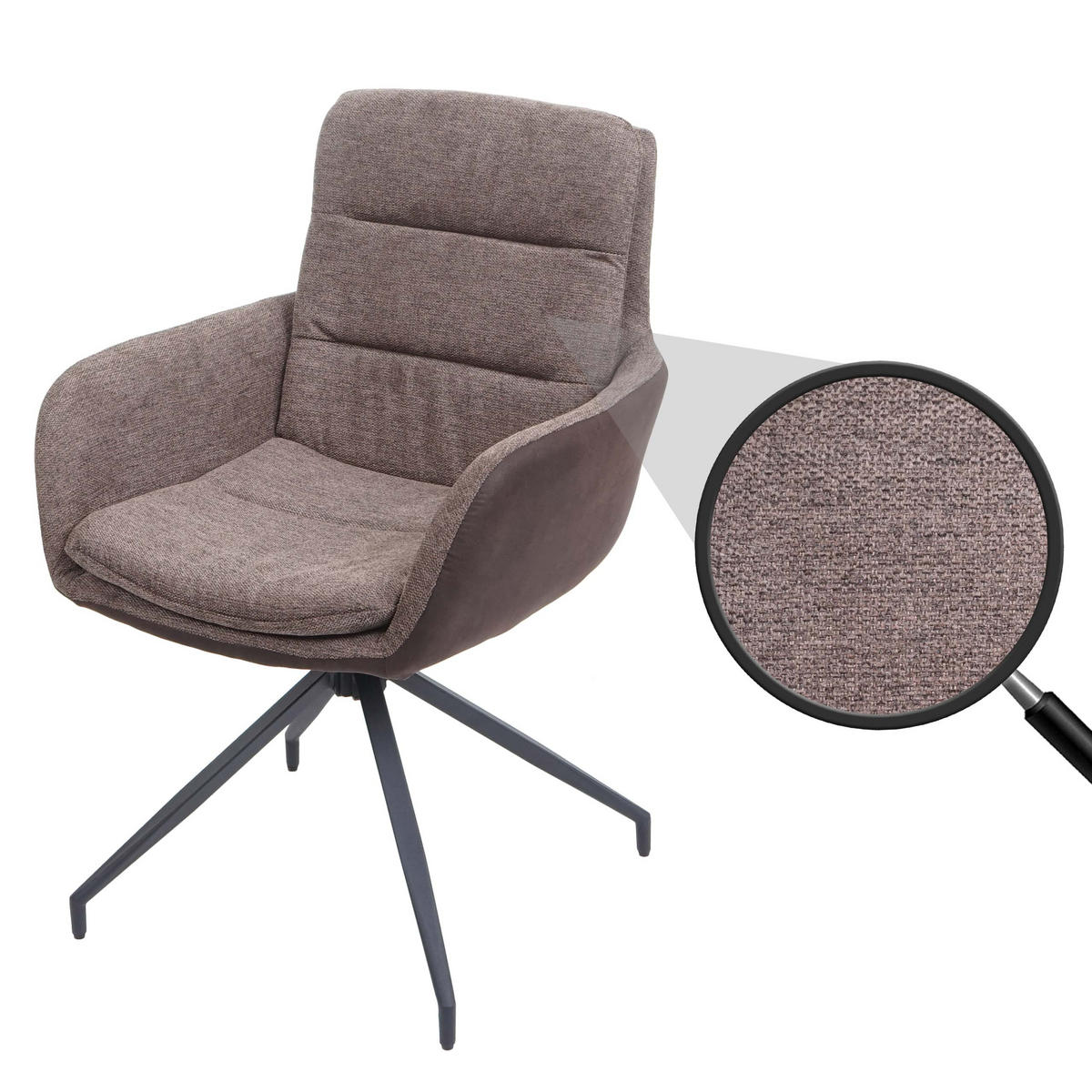 ESSZIMMERSTUHL Braun, Dunkelbraun - Dunkelbraun/Braun, Textil (60/89/54cm) - MCW