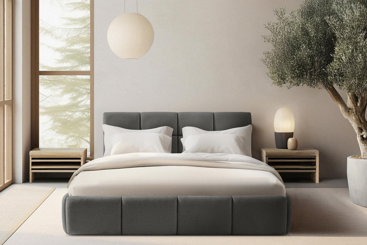 POLSTERBETT ALTOS, dunkelgrau - Dunkelgrau, Holz/Holzwerkstoff (160/200cm) - KONSIMO®