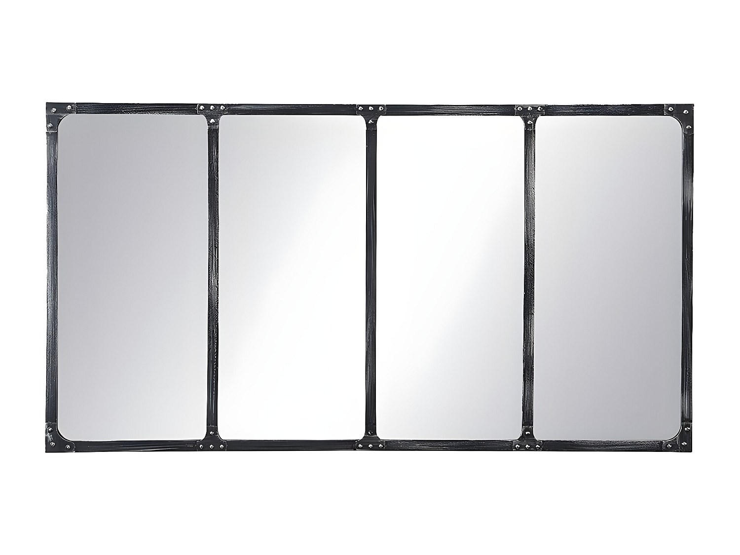 Vente-Unique Wandspiegel Schwarz 140x75x4 cm