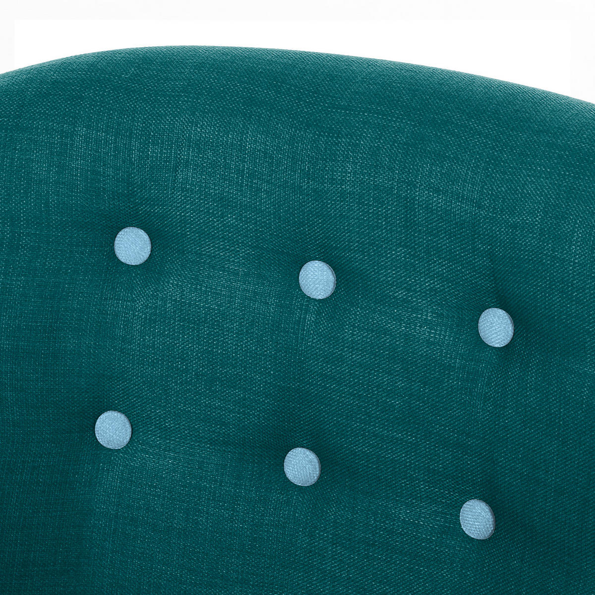 SESSEL - Webstoff - Dunkelbraun/Petrol, Buchenholz/Textil (82/76/67cm) - home24