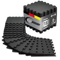 BODENSCHUTZMATTE 30x30x1 cm, Schwarz, 18er Set - Schwarz, Kunststoff (30/30/1.2cm) - eyepower