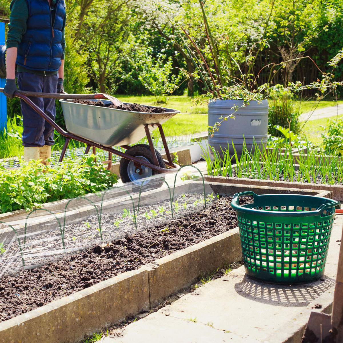 10XTUNNELBOGEN - Dunkelgrün, Kunststoff/Metall (33/31/1cm) - Relaxdays