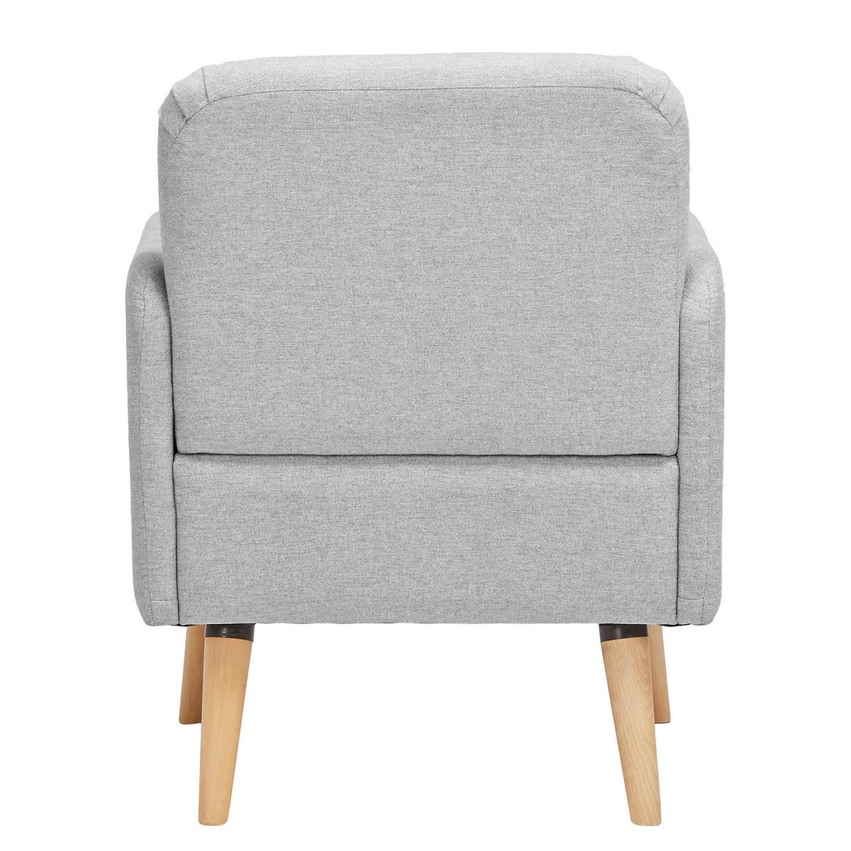 SESSEL - Hellgrau, Holz/Textil (62/79/77cm) - home24