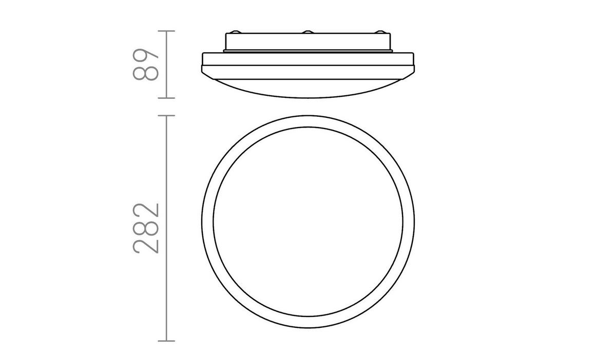 DECKENLEUCHTE BALLA Chrom 24 W IP44 - Chromfarben, Metall (28/28/85cm) - Rendl