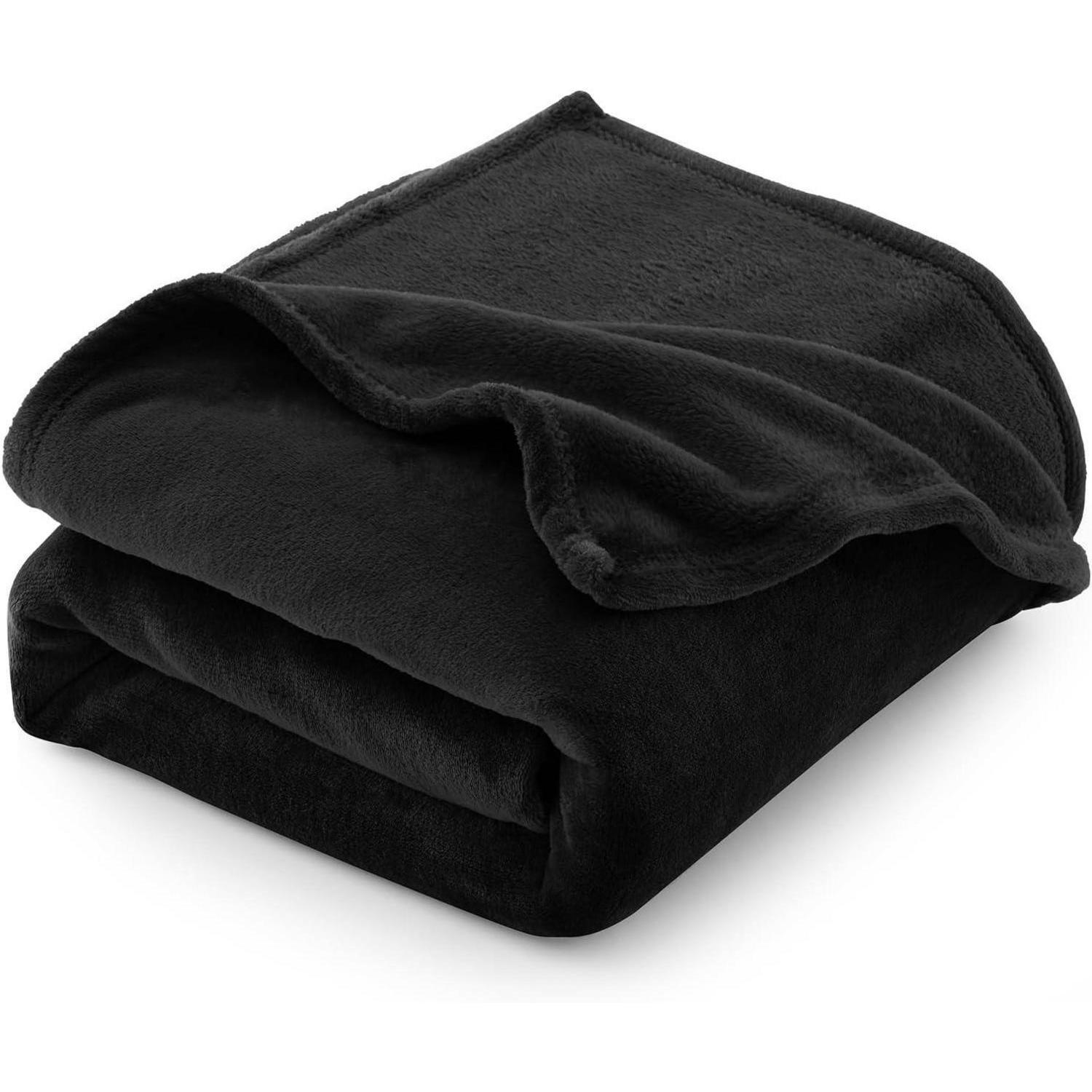 KUSCHELDECKE Flauschig 130 x 150 cm Schwarz - Schwarz, Textil (130/150cm)