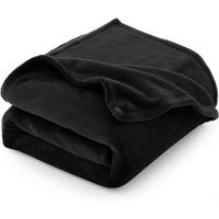 KUSCHELDECKE Flauschig 130 x 150 cm Schwarz - Schwarz, Textil (130/150cm)