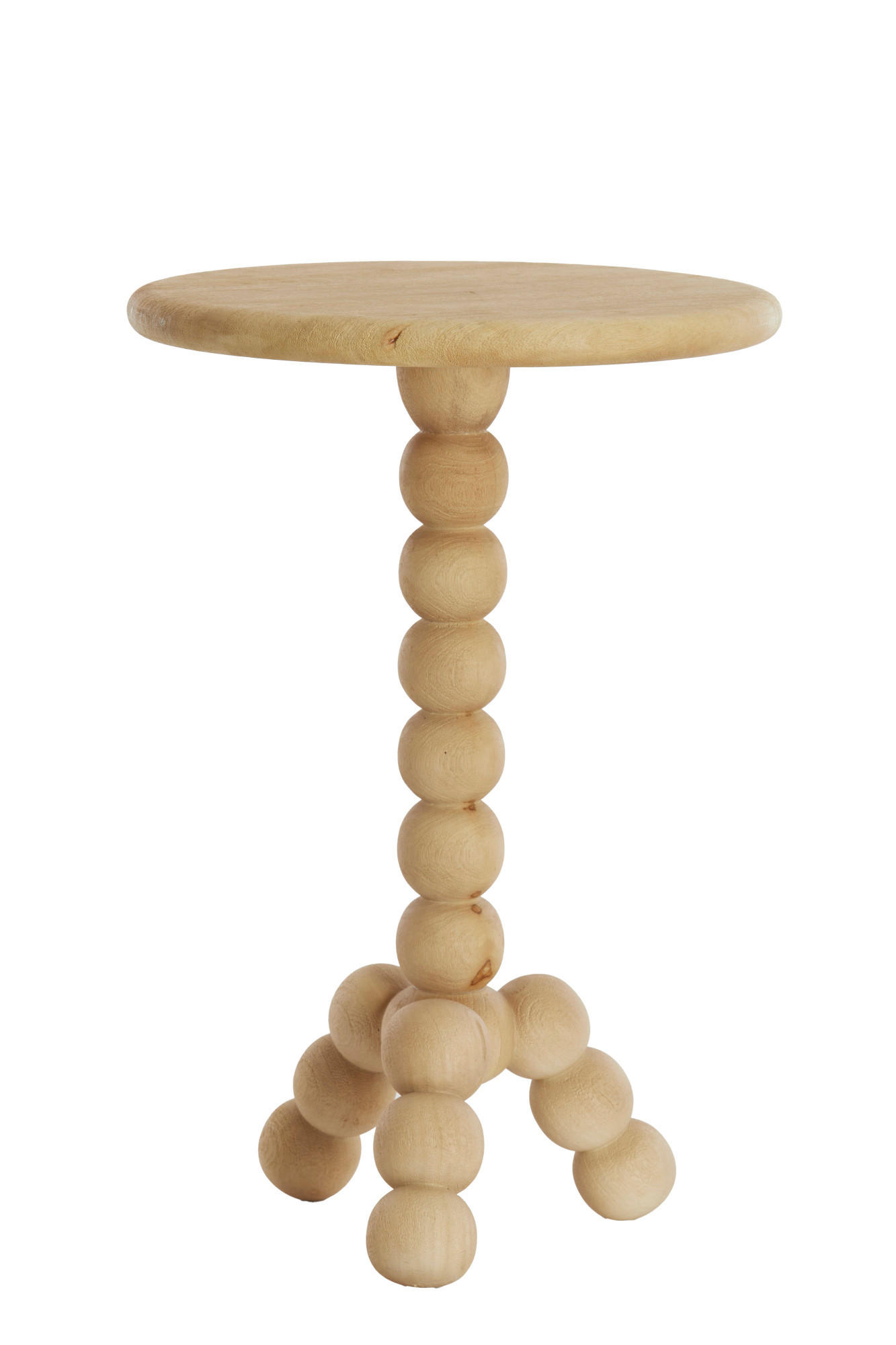 BEISTELLTISCH Veglio Braun Ø35/54 cm - Beige, Holz (35/35/54cm) - Light & Living