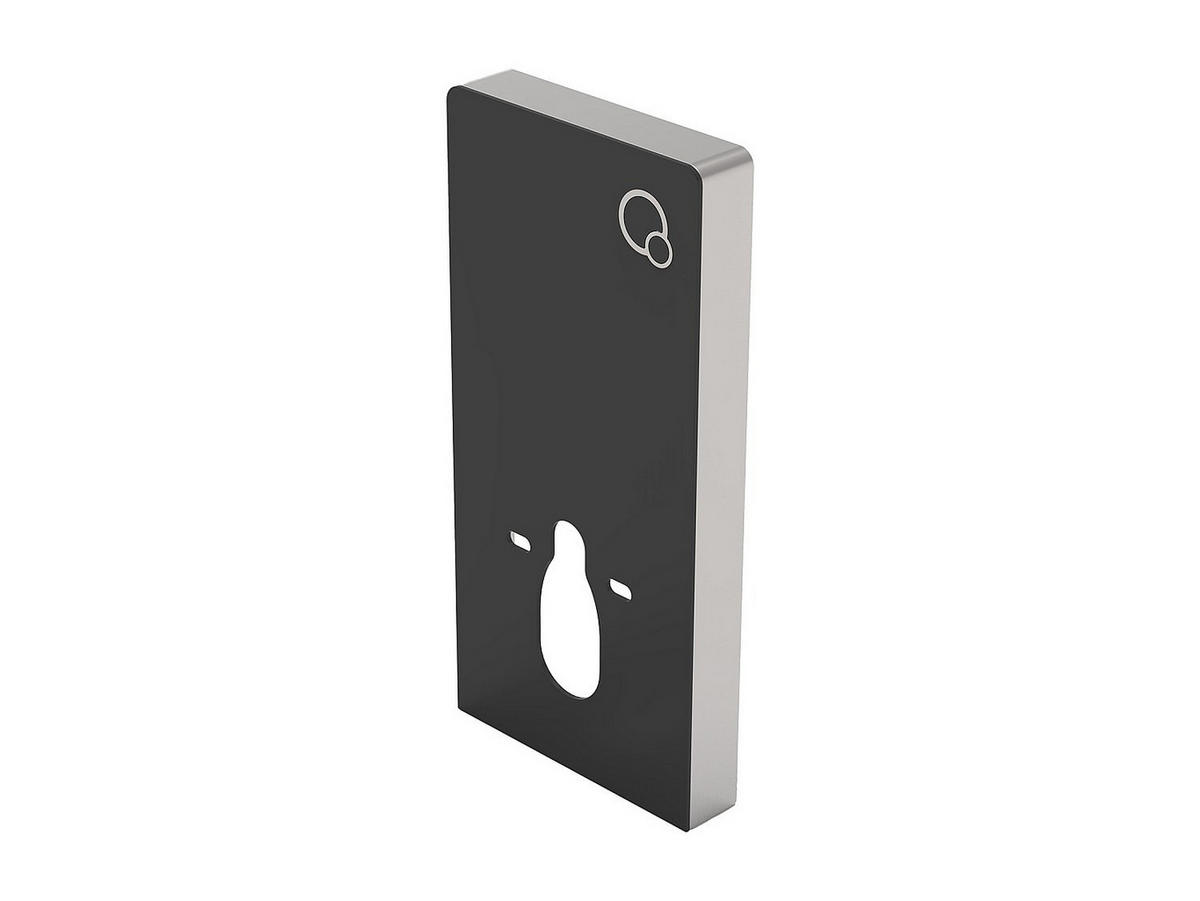HÄNGE WC - 48.3 cm x 10.8 cm - glas - schwarz Spinosa - Schwarz, Glas (48.3/100.35/10.8cm) - Vente-Unique
