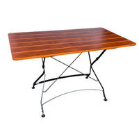 BIERGARTENTISCH BAVARIA 74x120x70cm Klappbar Eschenholz Schwarz/Braun - Braun, Holz (70/120/74cm) - CHEFGASTRO