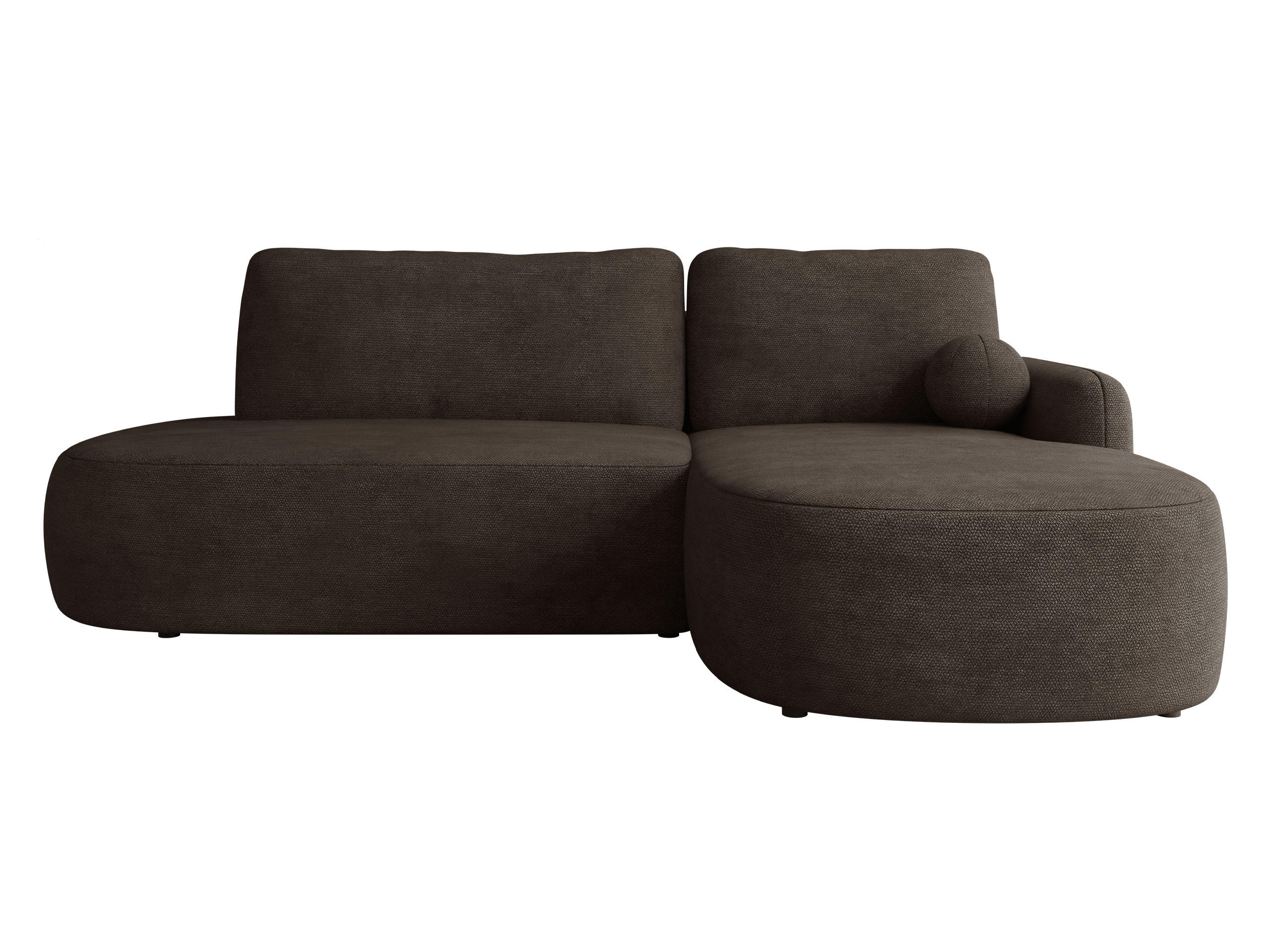 ECKSOFA Loridu O, Seite: Rechts - Schwarz/Braun, Holz/Kunststoff (274/174cm) - MIRJAN24