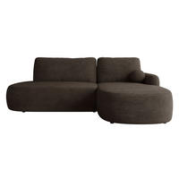 ECKSOFA Loridu O, Seite: Rechts - Schwarz/Braun, Holz/Kunststoff (274/174cm) - MIRJAN24