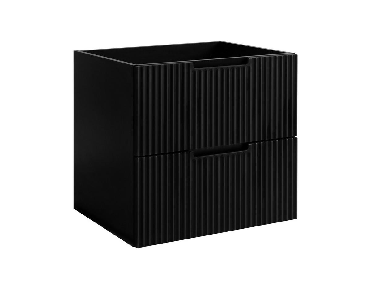 BADEZIMMERSCHRANK : schwarz, 60 x 57 x 46 cm - Schwarz, Holzwerkstoff (60/57/46cm) - 3XE LIVING