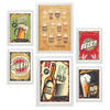 POSTER Set Mit 6 Bier-Retro-Werbung Größe A3 & A4 Weißer Rahmen - Weiß, Papier (29.7/1cm) - Nacnic
