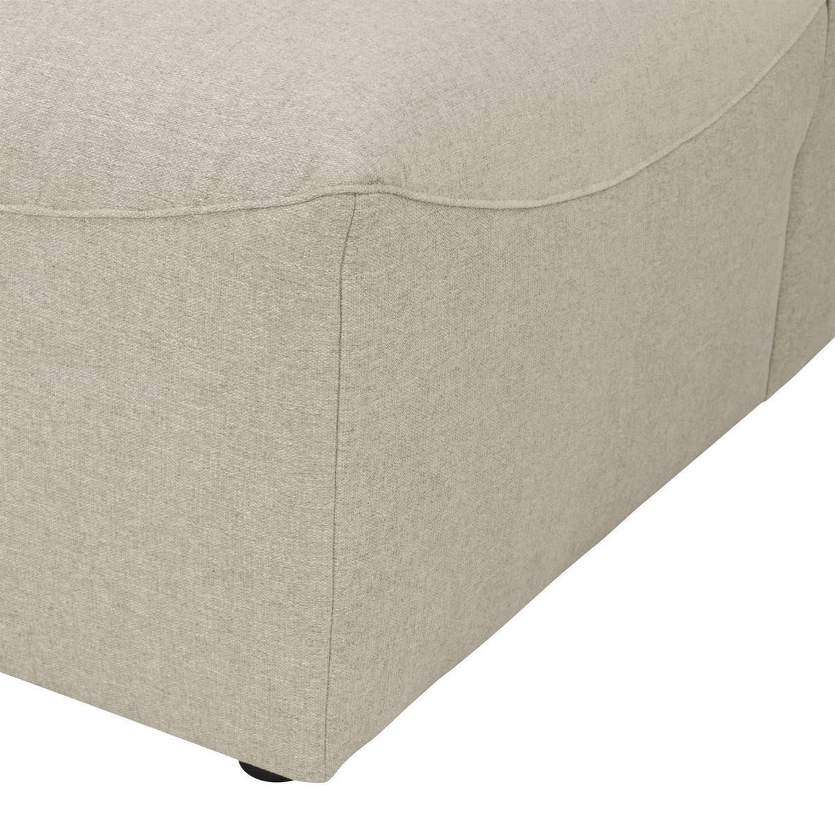 LONGCHAIR Armlehne rechts Kattrina Flachgewebe creme - Creme, Kunststoff (160/73/100cm) - 58aufmkessel