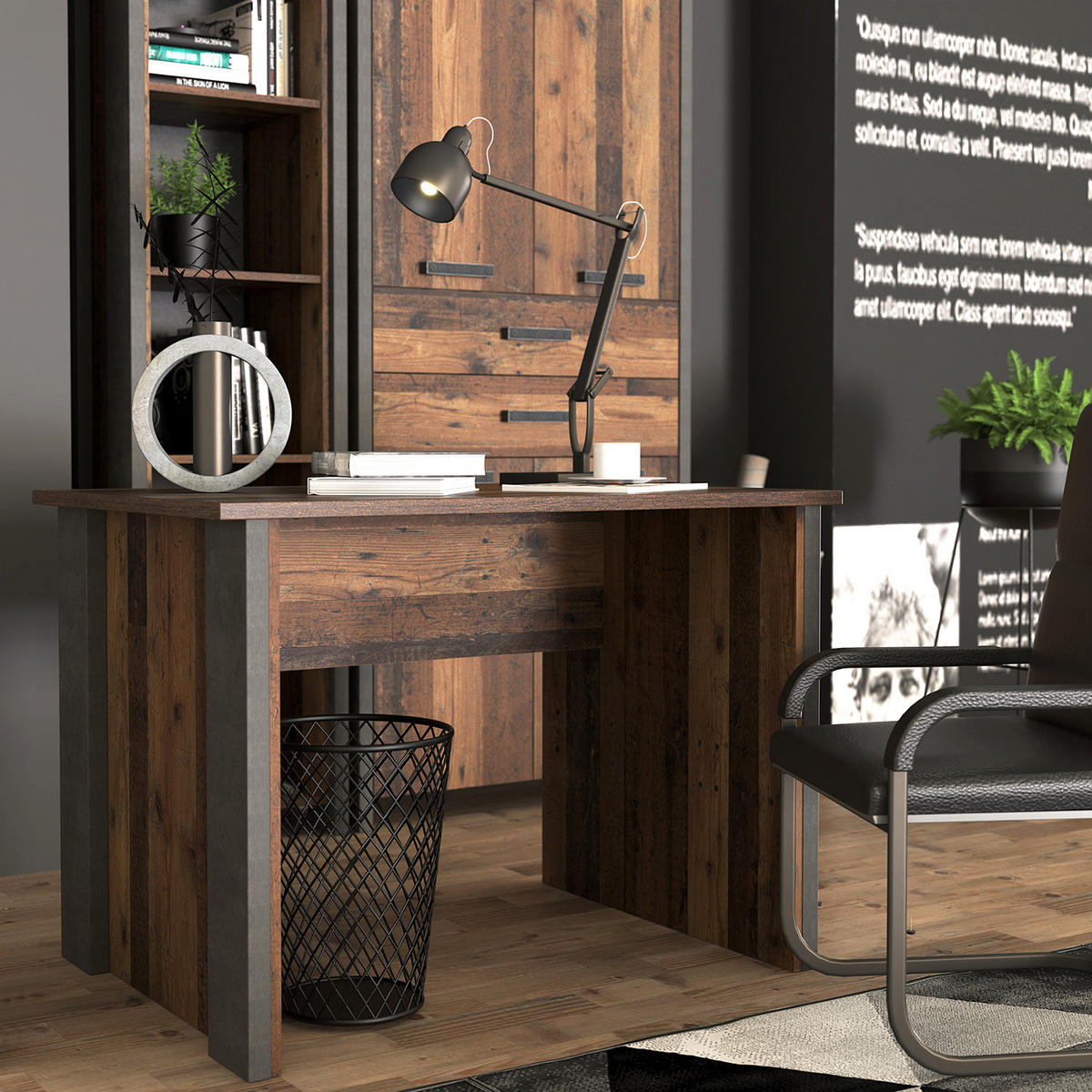 SCHREIBTISCH - Braun, Holzwerkstoff (70/103/74cm) - home24