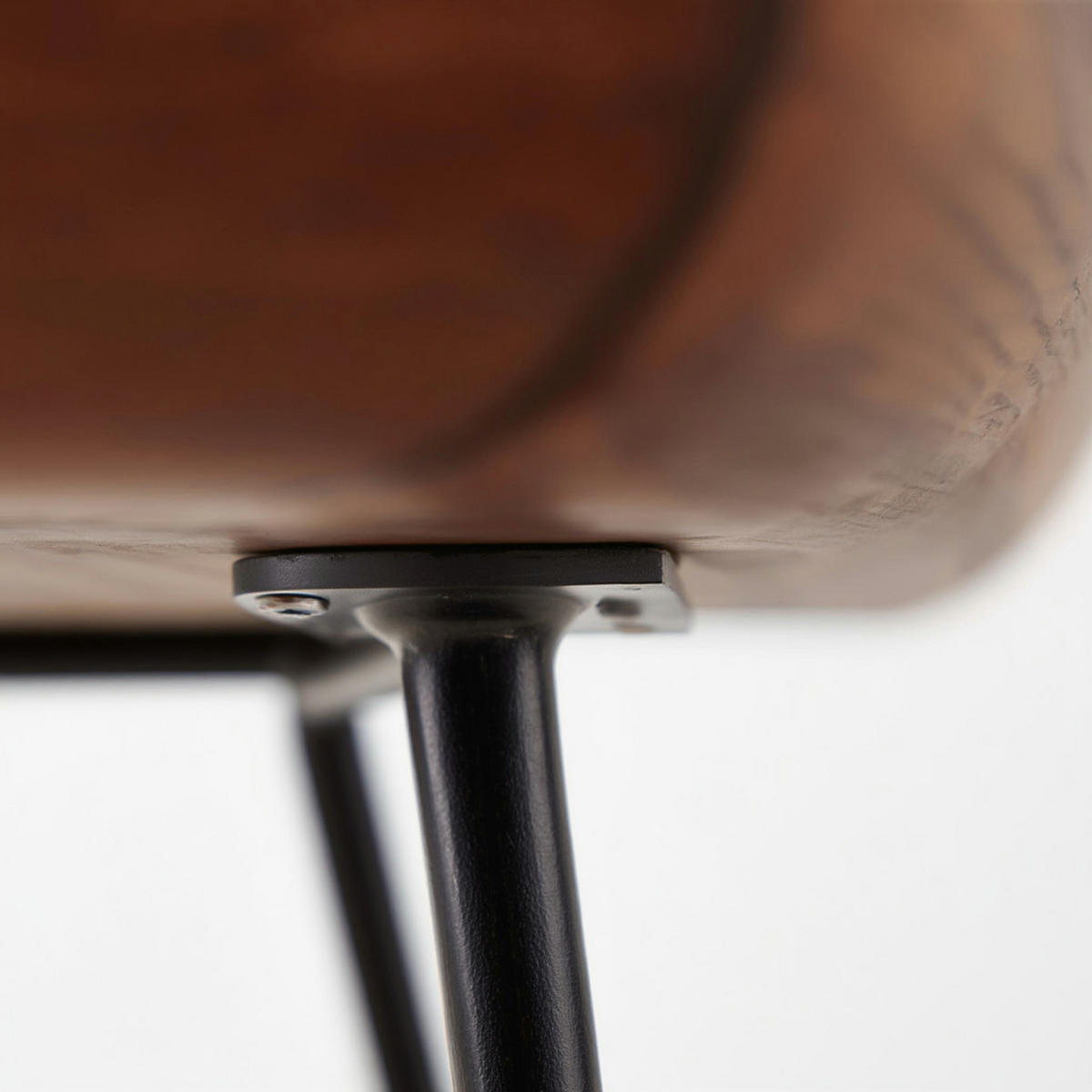 WOHNZIMMERTISCH Massivholz Sheesham, Modernes Design mit Staufach - Schwarz/Braun, Holz/Metall (55/90/30cm) - KADIMA DESIGN