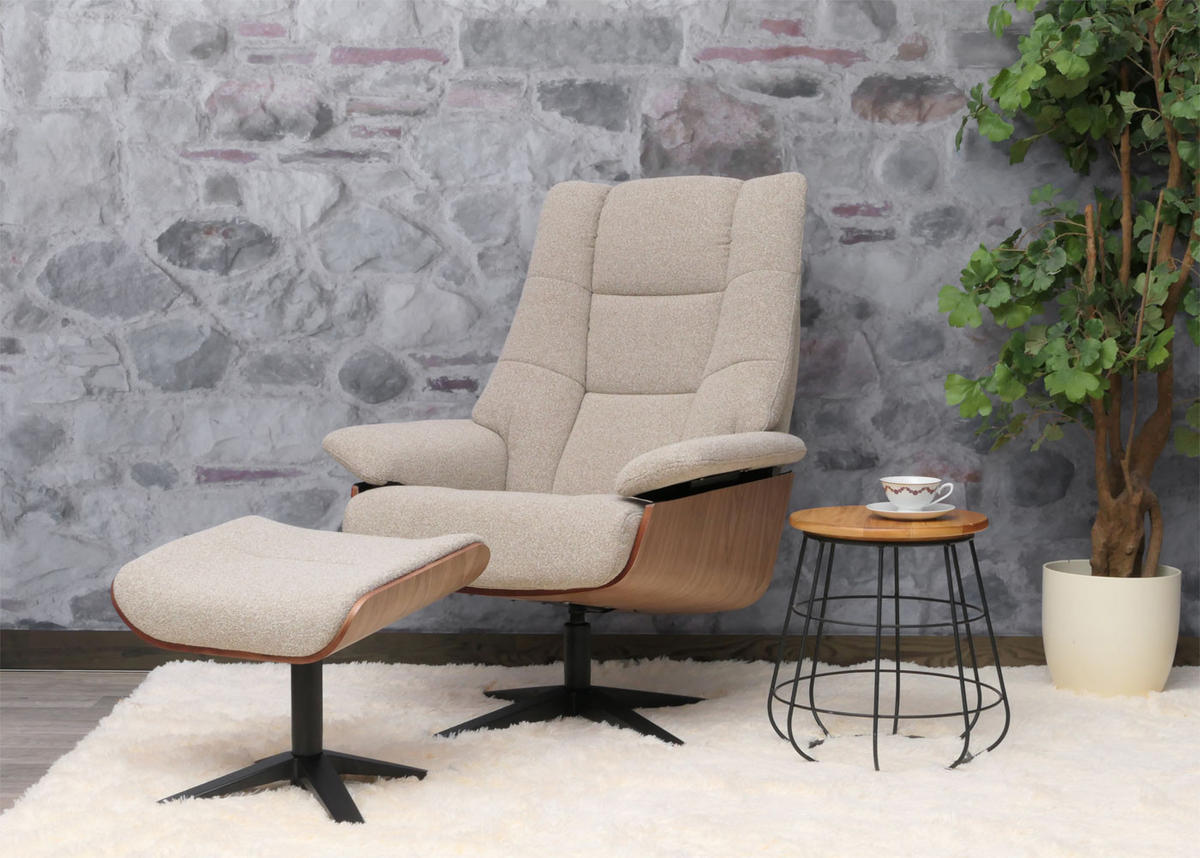 RELAXSESSL + HOCKER Braun - Braun, Textil (81/125/106cm) - MCW