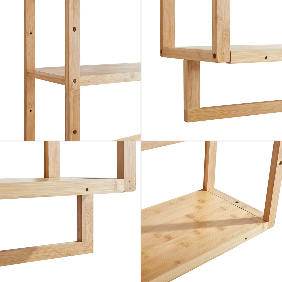 BADEZIMMERREGAL Östra - Naturfarben, Holz (52/58.5/21cm) - [en.casa]