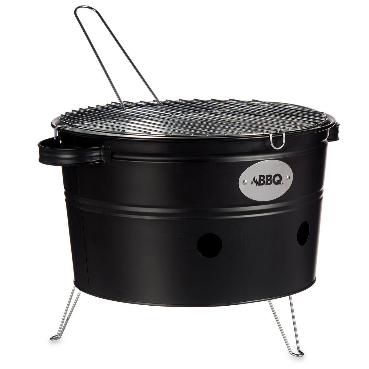 GRILL BBQ 42/35/21 cm - Schwarz, Metall (35/21/42cm)