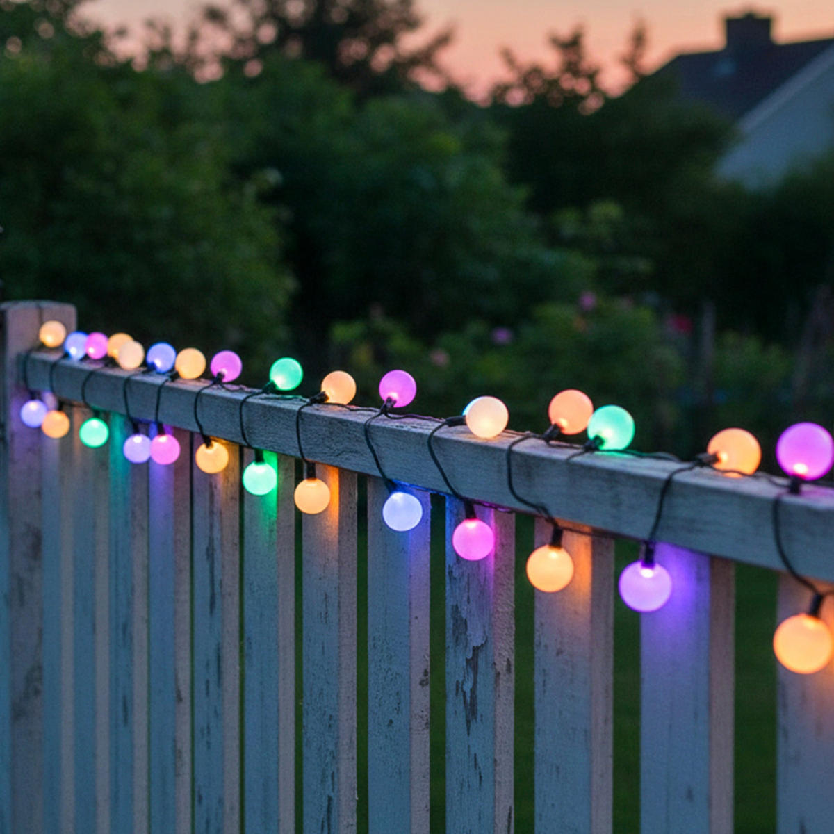 BILLY Solar-Lichterkette, 100 Glühbirnen, 11 m - Multicolor, Kunststoff (800/3/3cm) - Lumisky