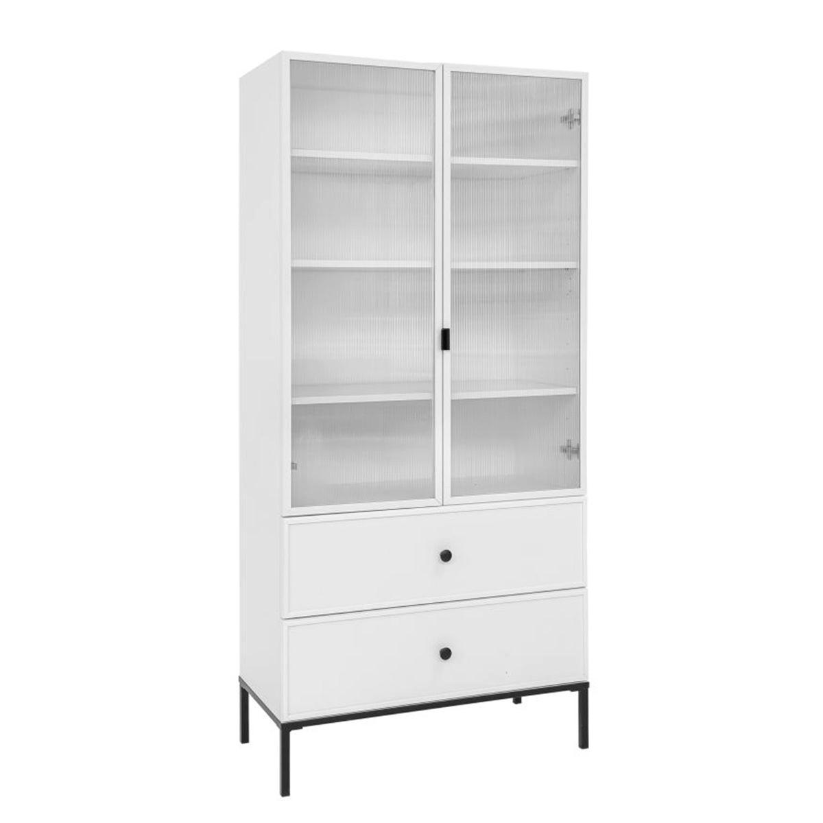 BÜCHERREGAL Lumi Weiß und Schwarz - Weiß, Holzwerkstoff (80/170/40cm) - Petits-meubles
