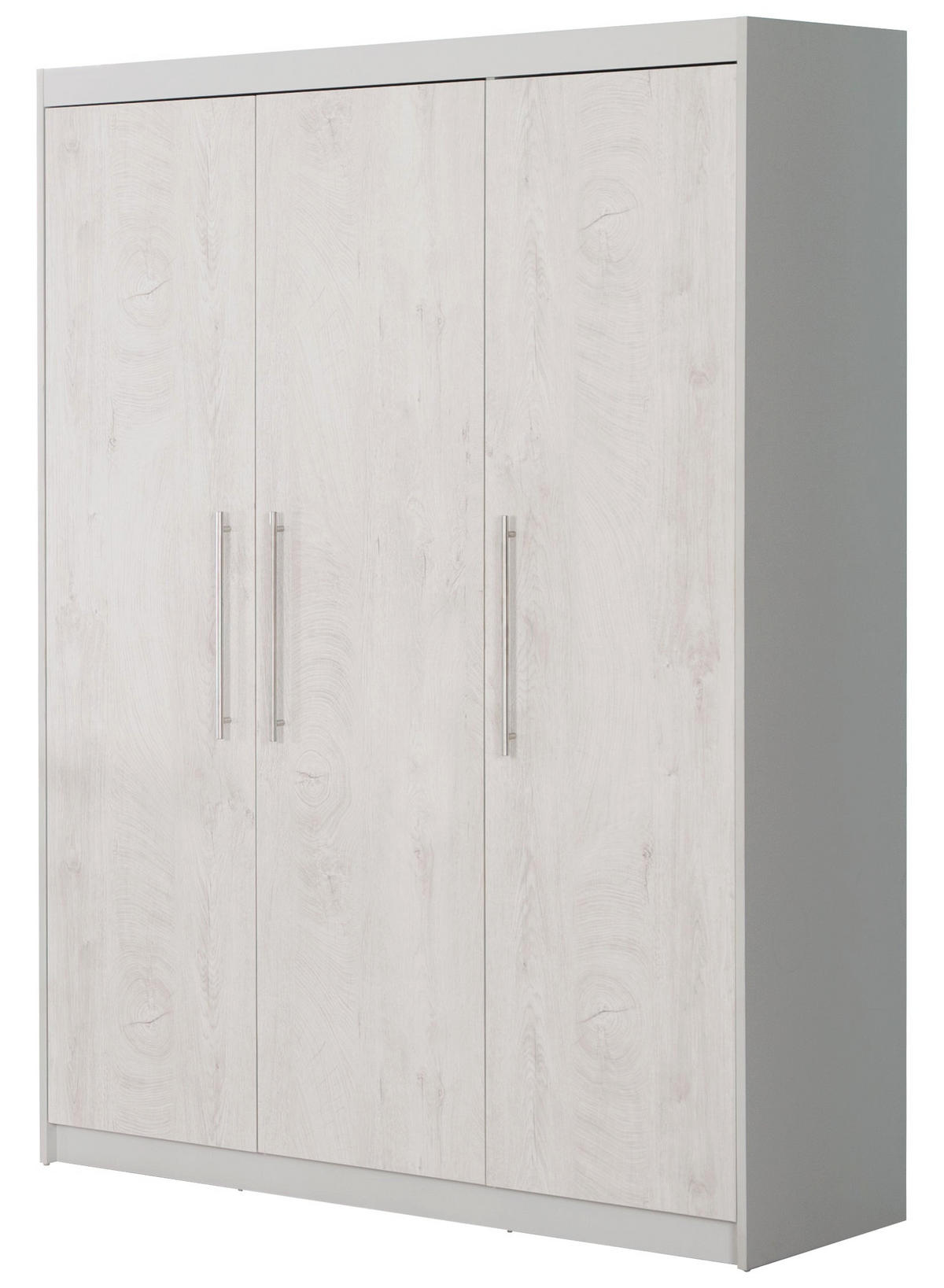 KLEIDERSCHRANK Maren 2 - Hellgrau, Holzwerkstoff/Metall (131/190/52cm) - Roba
