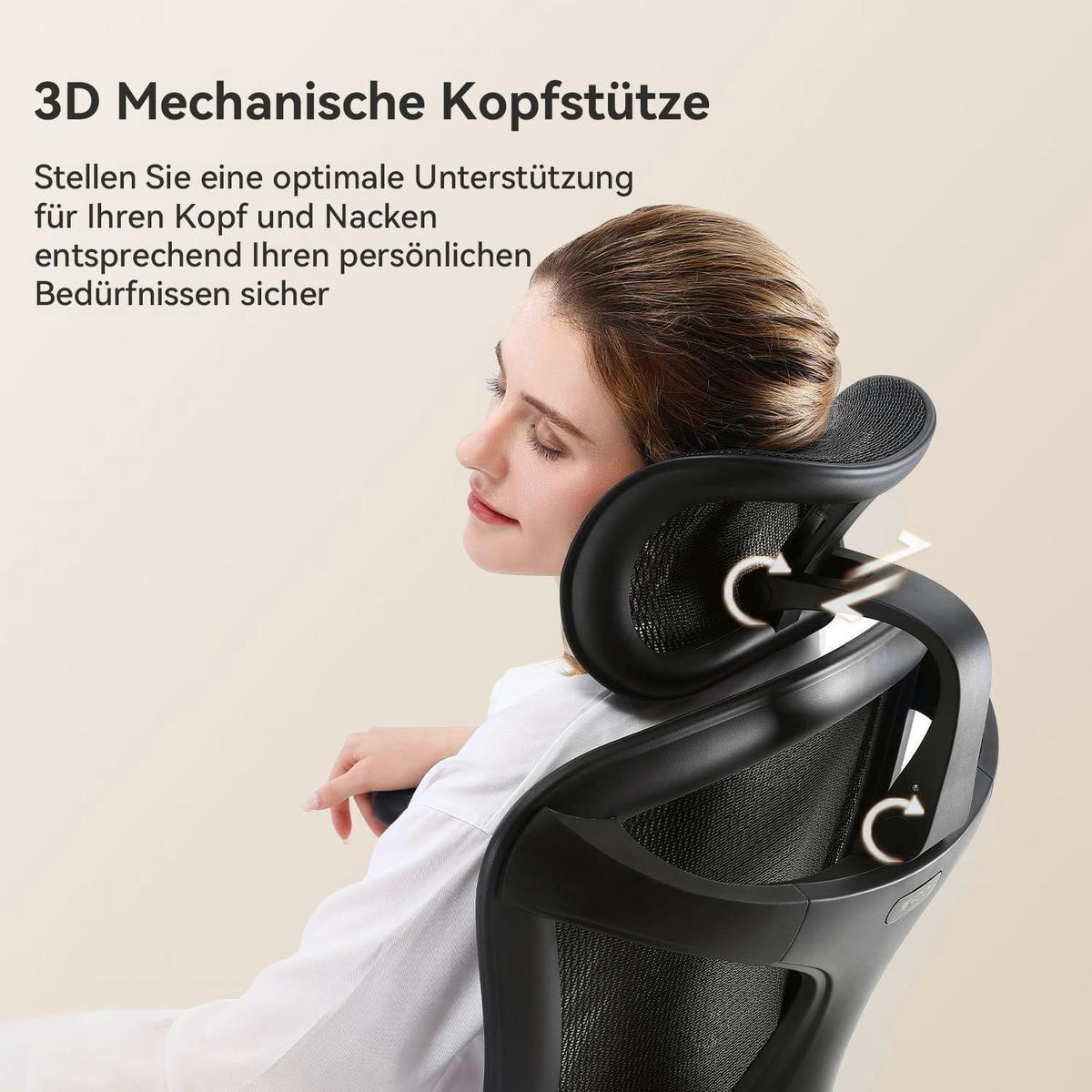 BÜROSTUHL Doro C300 Schwarz mit Lordosenstütze - Schwarz, Textil (59/77/39cm)