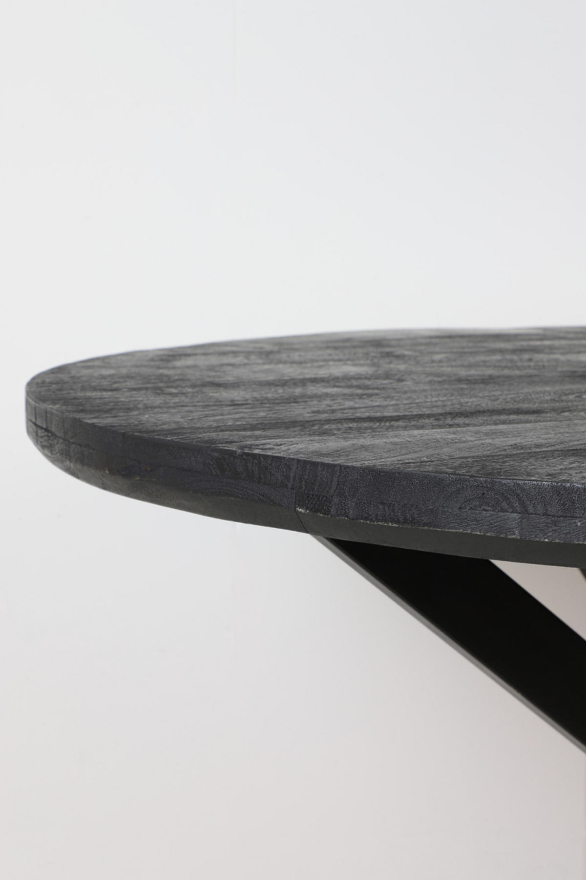 ESSTISCH Gelb Schwarz Ø140/76 cm - Schwarz, Metall (140/140/76cm) - Light & Living